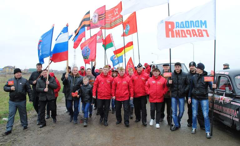 Белореченцы встретили участников автопробега «Наша Великая Победа»