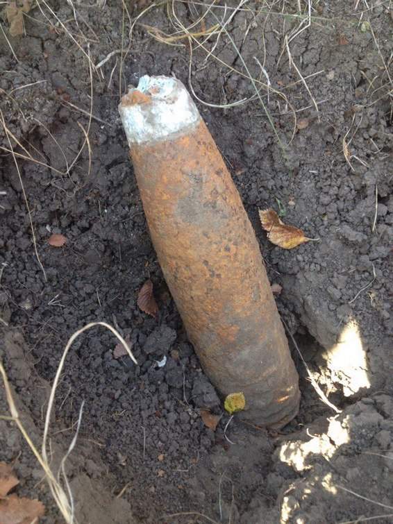 Белореченские поисковики при раскопках нашли снаряд времён Великой Отечественной войны