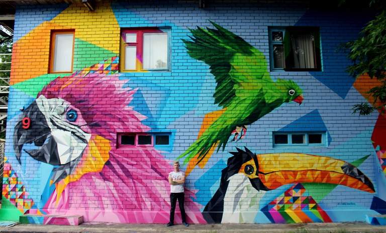 Белореченские художники граффити приняли участие в I Всероссийском фестивале стрит-арта «Арт-Премьера»