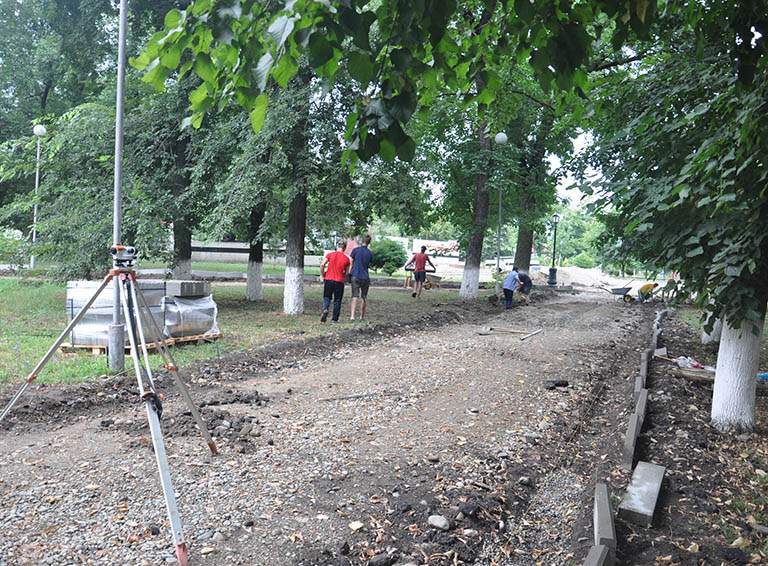 В Белореченске началась реконструкция Парка Победы