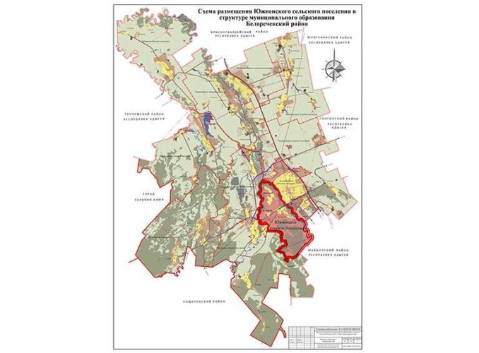 Карта пос южный белореченский район