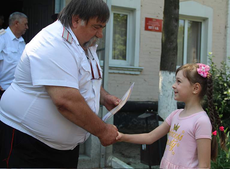 Юных белореченских казачат наградили значком «Казачок Кубани»