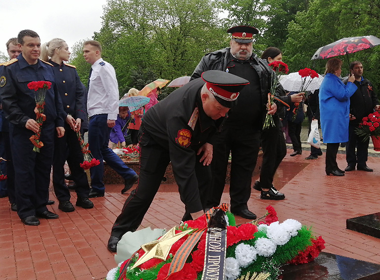 Казаки всех первичных казачьих обществ Белореченского РКО приняли участие в мероприятиях, приуроченных ко Дню Победы