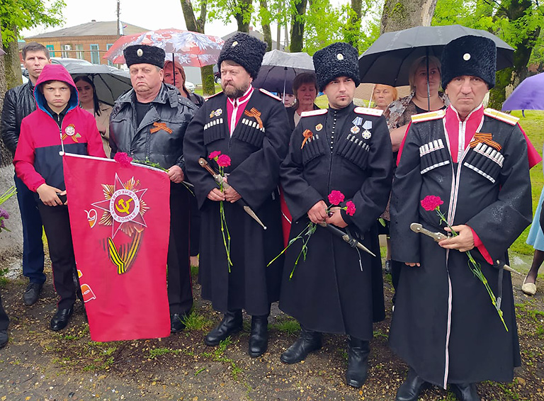 Казаки всех первичных казачьих обществ Белореченского РКО приняли участие в мероприятиях, приуроченных ко Дню Победы