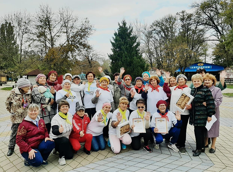 В Белореченском городском парке прошли соревнования для тех, кому за 60