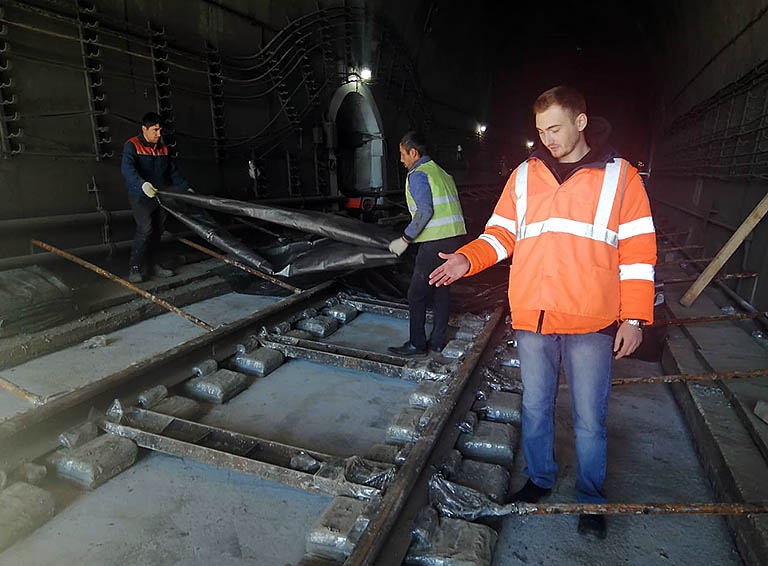 На участке Белореченская – Туапсе завершен капитальный ремонт пути в Малом и Среднем петлевых тоннелях
