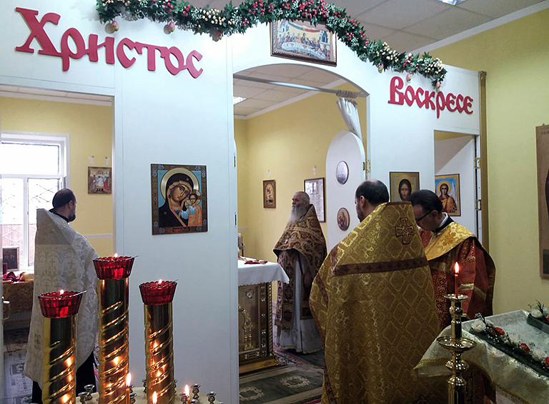 Казаки приняли участие в престольном празднике в храме Георгия Победоносца города Белореченска