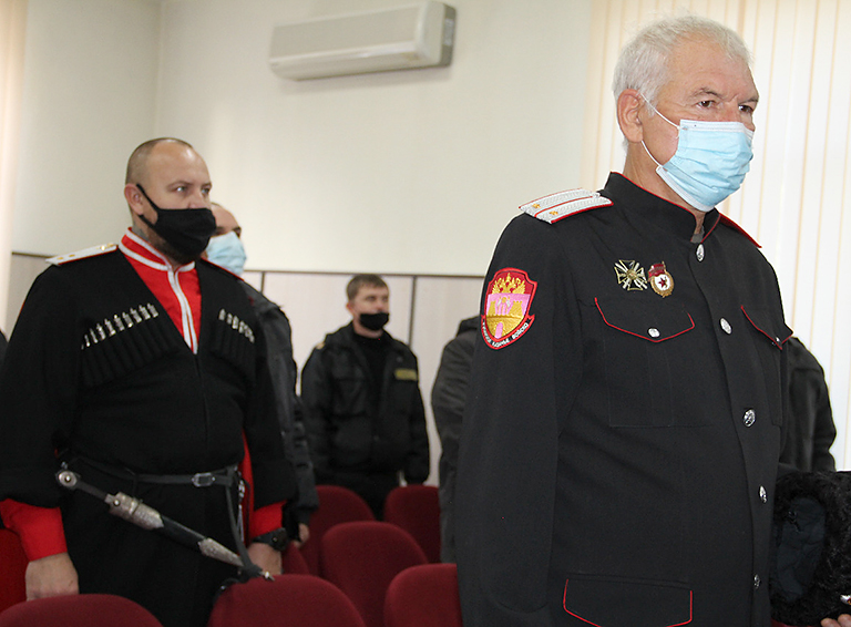 Белореченские казаки приняли участие в отчетном сборе Майкопского казачьего отдела в режиме видеоконференцсвязи