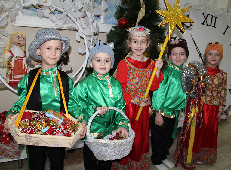 Белореченские казачата отмечают святки