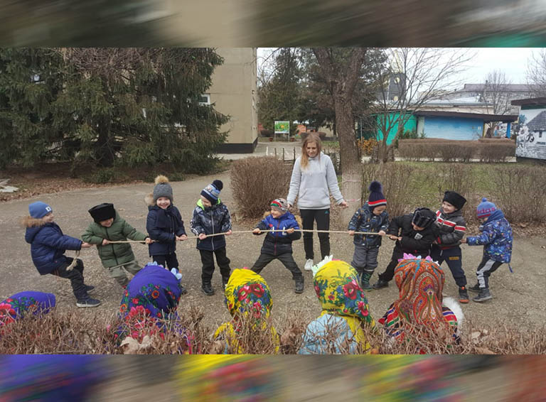 Спортивное мероприятие «Казачьи забавы» прошло в группе казачьей направленности детского сада №13 города Белореченска