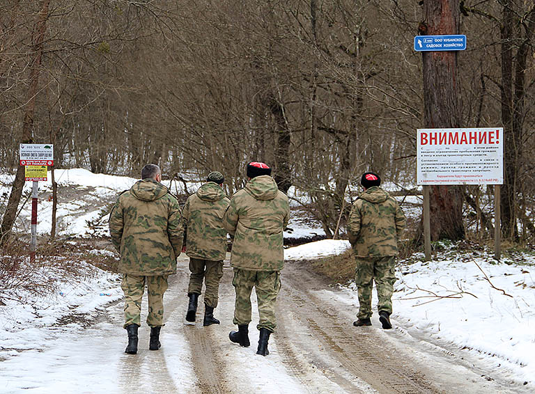 Белореченские казаки-дружинники вышли на охрану первоцветов