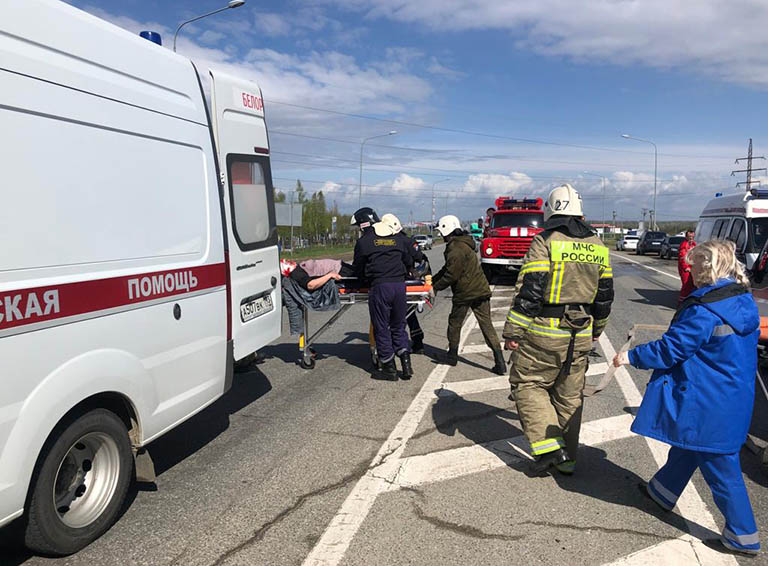 В аварии под Белореченском погиб мужчина, еще шесть человек госпитализированы