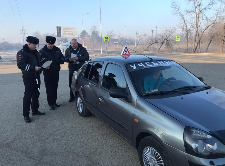 Госавтоинспекция Белореченска выявляет нарушения правил учебной езды при подготовке кандидатов в водители