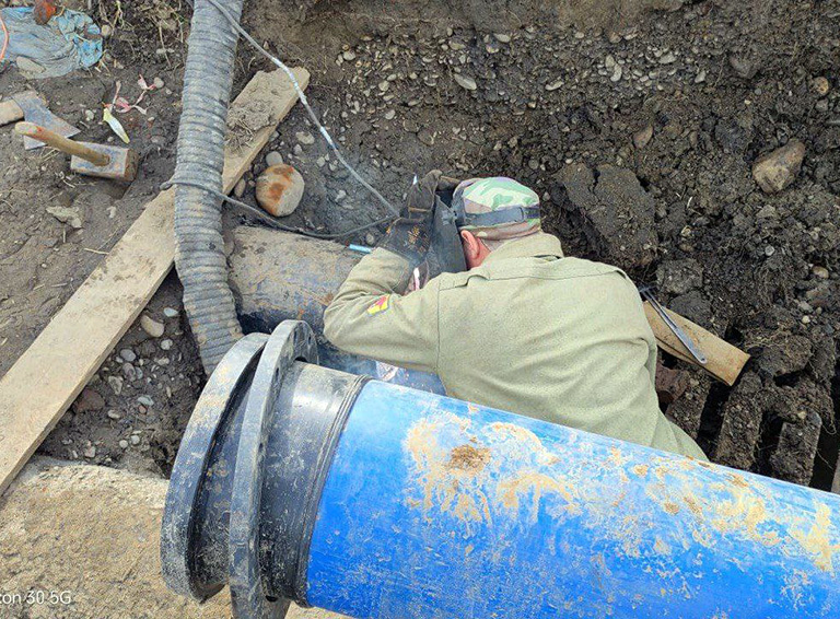 «Южный» перешел к гидравлическим испытаниям: капремонт трубопровода водозабора в поселке Родники выходит на финишную прямую