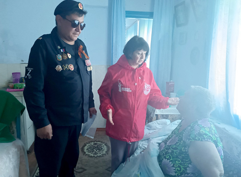 В Белореченском районе прошла волонтёрская акция по чествованию ветеранов, тружеников тыла, детей войны