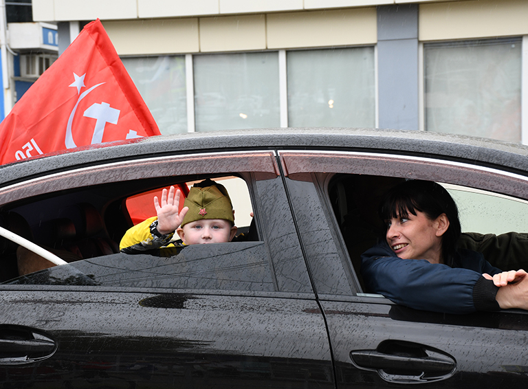 Автопробег в честь Дня Победы промчался по белореченским улицам