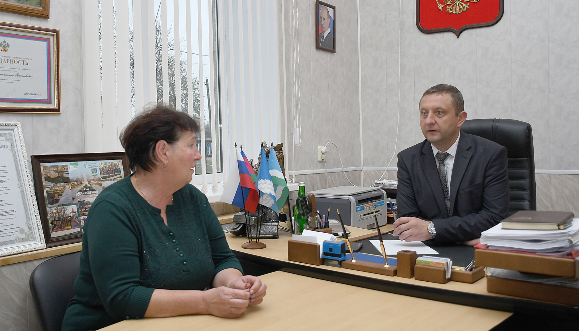 Глава района Сергей Сидоренко провёл приём граждан в Великовечненском поселении