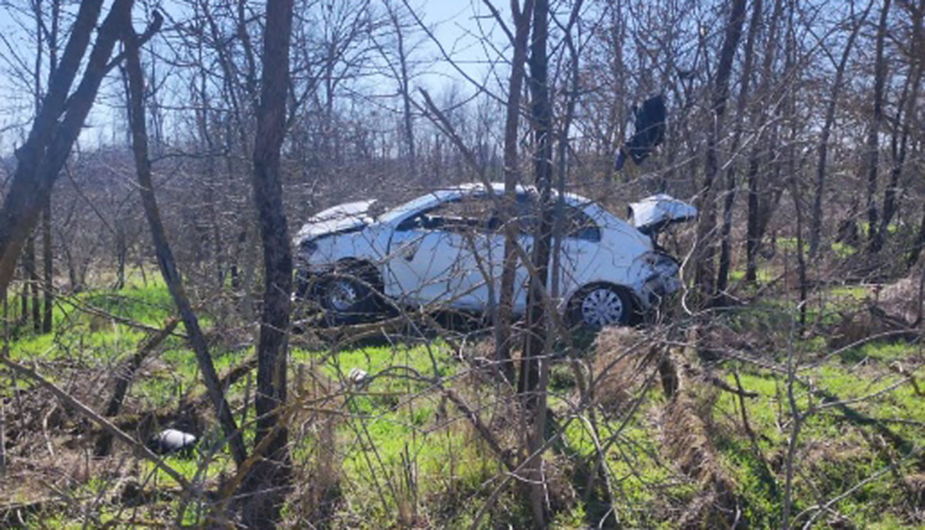В Белореченском районе водитель не справился с управлением и съехал с дороги
