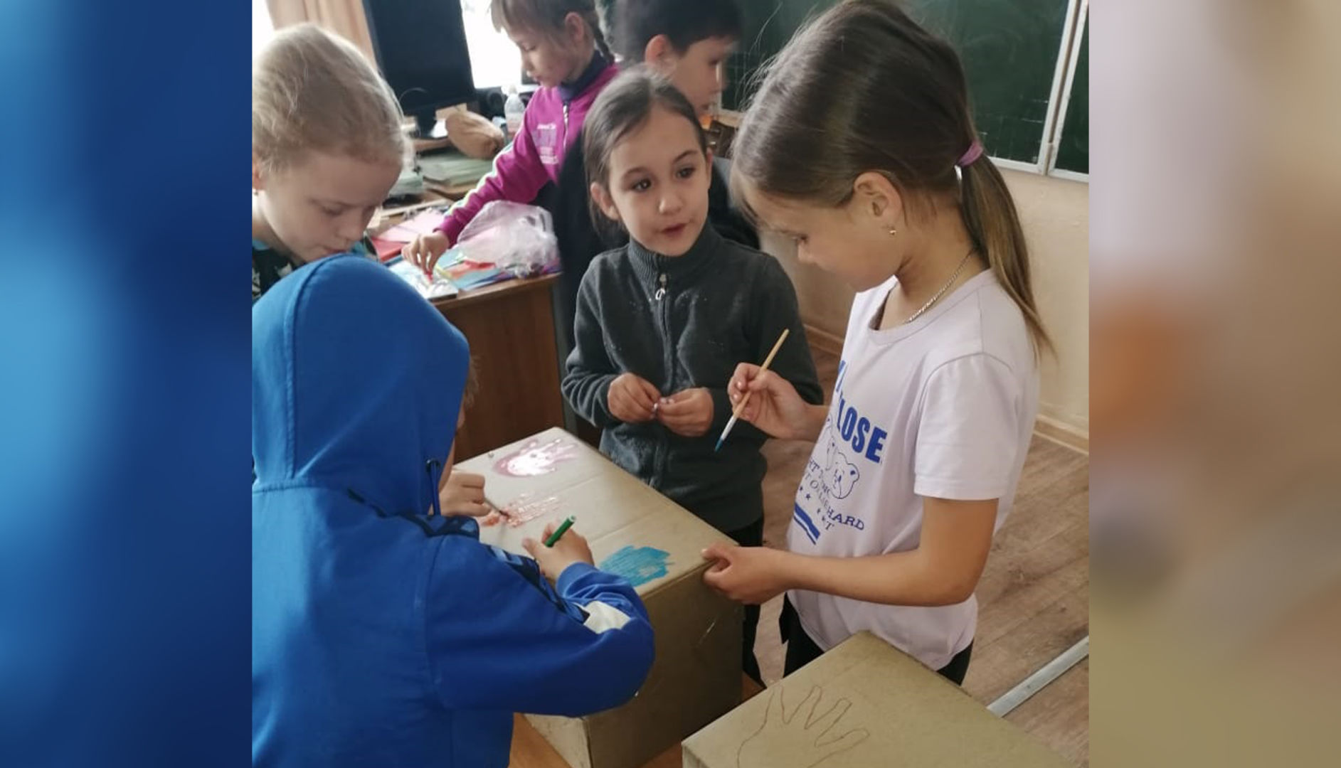 Коллектив Верхневеденеевской школы провёл социальную акцию «Zащитникам Отечества»