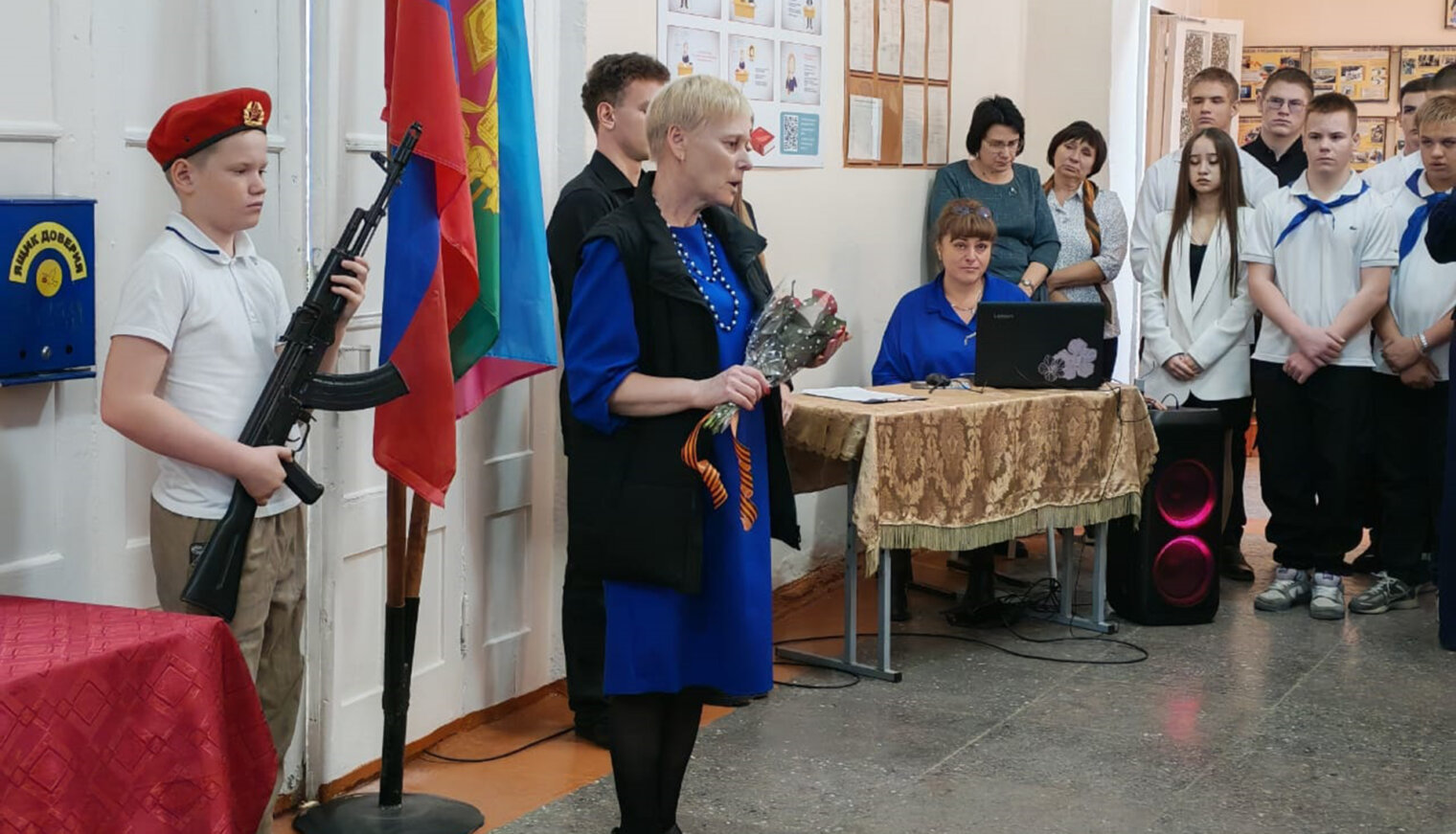 В селе Школьном открыли мемориальные доски в память о погибших участниках СВО