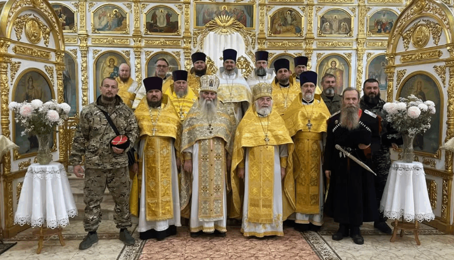 Всенощное бдение, литургию и молебен совершили священники всех приходов Белореченского района
