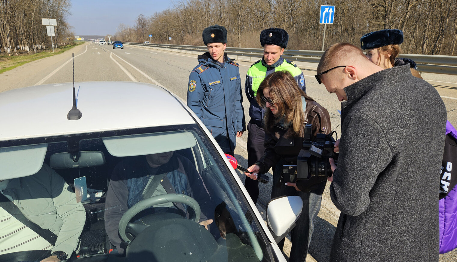 Адыгейские и кубанские автоинспекторы показали водителям последствия выезда на встречку