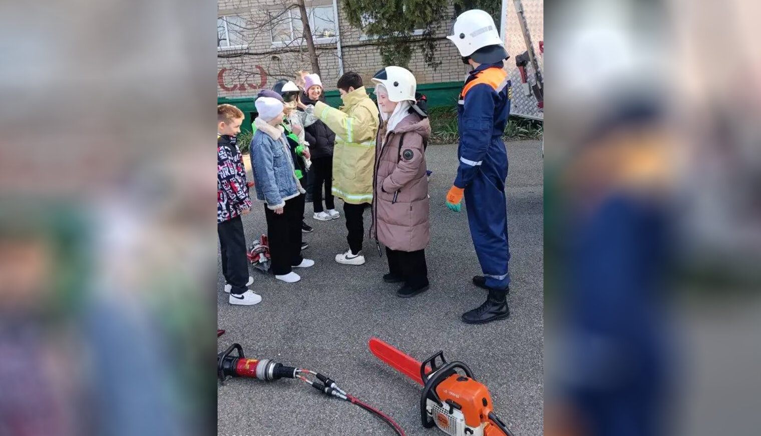 В школе №5 Белореченска высадился спасательный десант